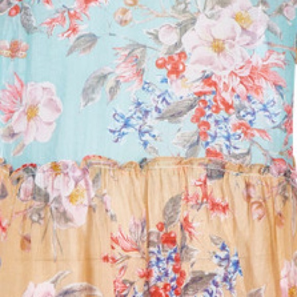 LULA SOUL Oasis Aqua Turquoise Floral Kaftan Dress - Picture 6 of 10